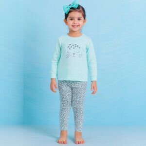 Leopard Print Girls Pajama Set | Cute Animal Design Nightwear